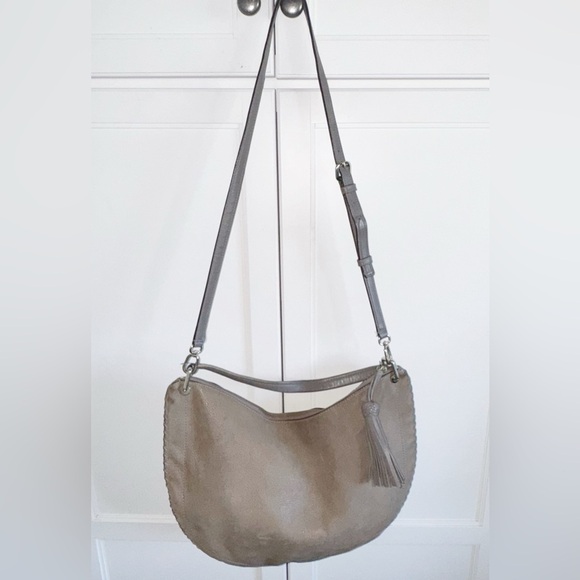 Kate Spade Somerton Street Caryl Leather Slouchy Large Hobo Bag Hare Grey Boho - Picture 6 of 12